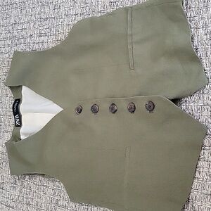 Zara Women's Olive Green Vest XS-SM
